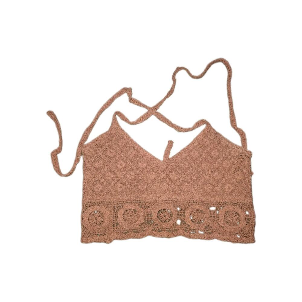 Intimately Free People "Sydney" Crochet Bralette/Halter Top M